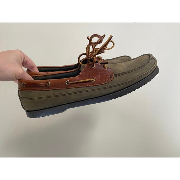 GH Bass Co Boat Dock Shoes Men\'s Size 10.5 Leather Slip-On Lace Up R482 2 Eyelet main image 7